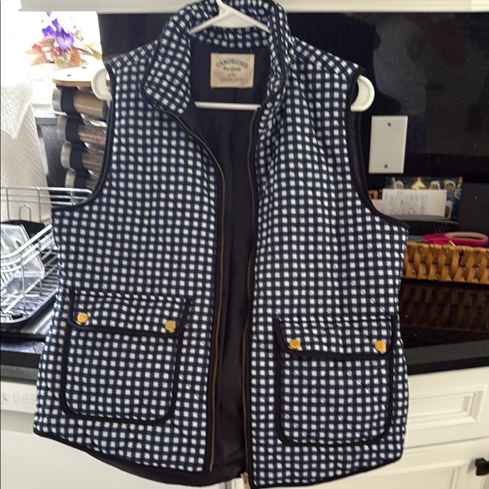 Cambridge Dry Goods British Navy and White Checkered Vest